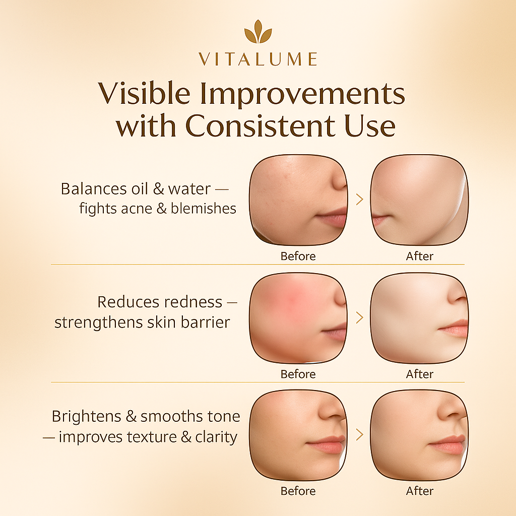 Reveal visibly younger, glowing skin in minutes from Vitalume