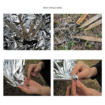 Hypothermia Rescue First Aid Camp Keep Foil Mylar Lifesave Warm Heat Bushcraft Outdoor Thermal Dry Emergent Blanket Survival Kit