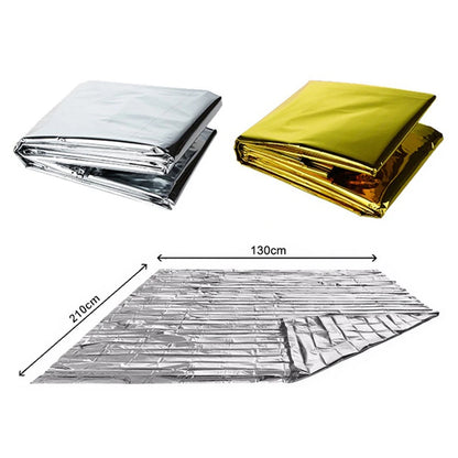 Hypothermia Rescue First Aid Camp Keep Foil Mylar Lifesave Warm Heat Bushcraft Outdoor Thermal Dry Emergent Blanket Survival Kit