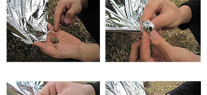 Hypothermia Rescue First Aid Camp Keep Foil Mylar Lifesave Warm Heat Bushcraft Outdoor Thermal Dry Emergent Blanket Survival Kit