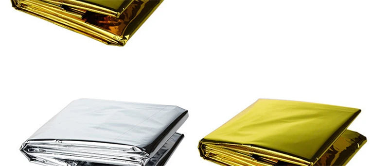 Hypothermia Rescue First Aid Camp Keep Foil Mylar Lifesave Warm Heat Bushcraft Outdoor Thermal Dry Emergent Blanket Survival Kit